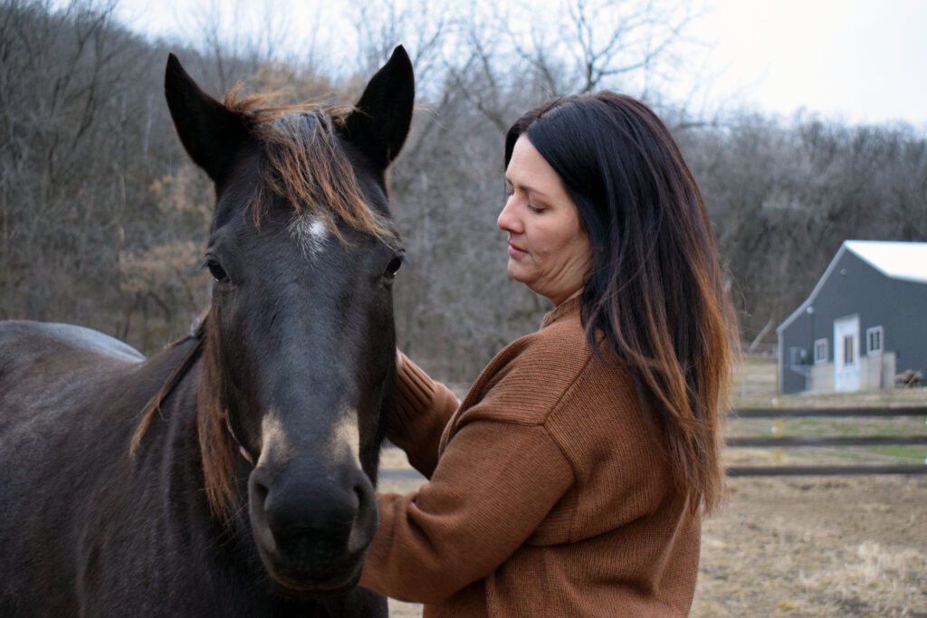 Therapist with a horse